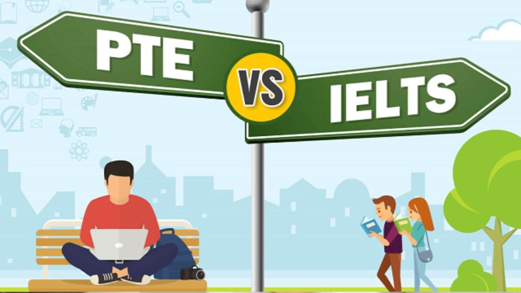 What are the difference between IELTS and PTE